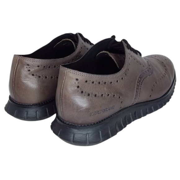 Cole Haan Zerogrand Wingtip Oxford Leather Shoes Size 10.5 Burnished Pavement main image 11